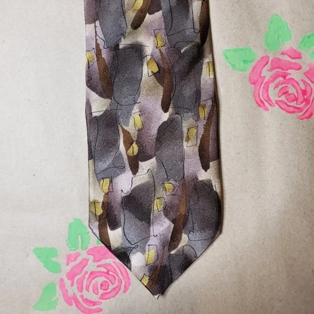 J. Garcia Tie Parrot Lust With Cigarette Burn Collection Forty-Two Neck Tie